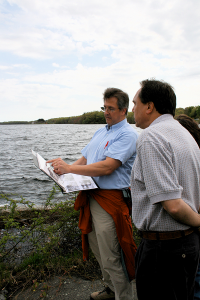 Bill Goncalo and John Miranda on the North Watuppa.
