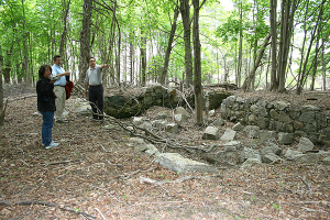 Foundation of the Benjamin Cunningham house.