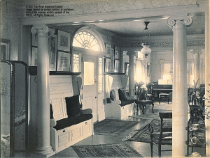 The front entrance of Spencer Borden’s home on Interlachen. Courtesy of the Fall River Historical Society.
