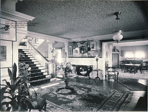 Another view of the foyer or receiving room. Courtesy of the Fall River Historical Society.