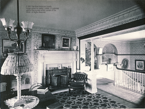 Another view of the sitting room or study on the second floor just off the stairs. Courtesy of the Fall River Historical Society.