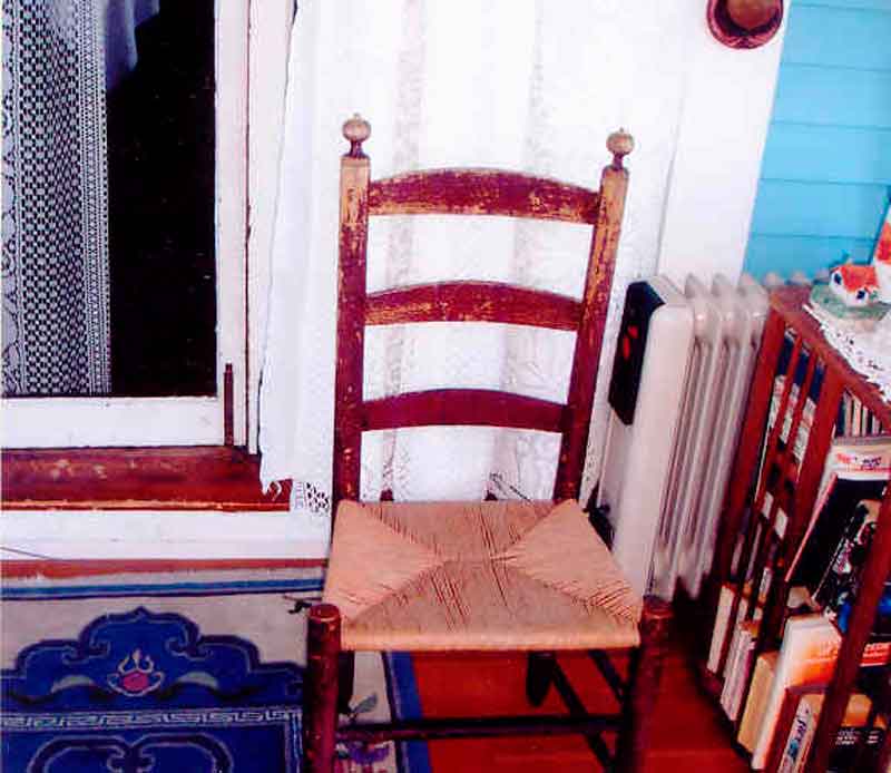 Chair at Newport house where Lizzie stood following her acquittal.