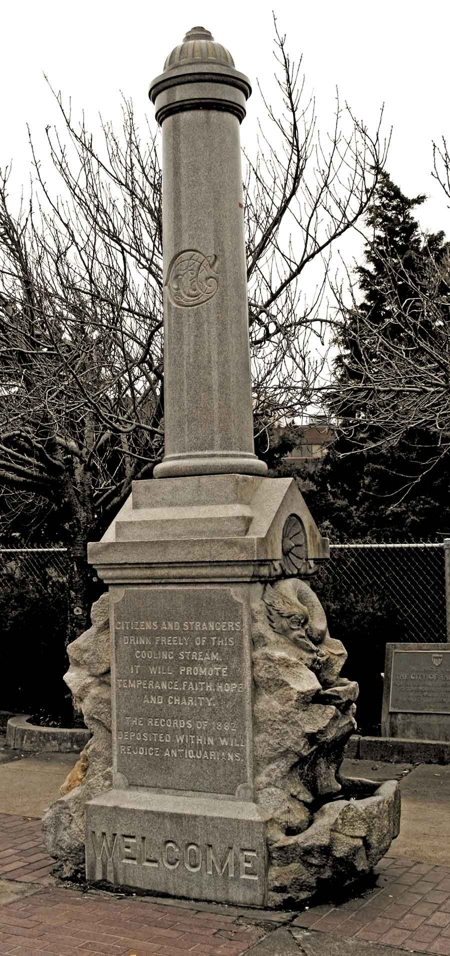 Cogswell Fountain, Fall River, MA. Photograph by Stefani Koorey.