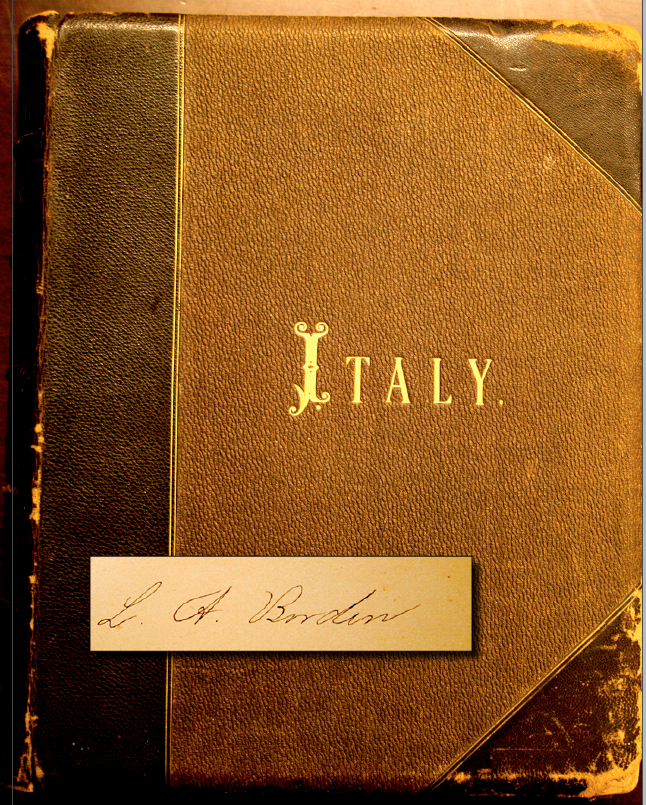 Italy tour volume with Lizzie's signature.