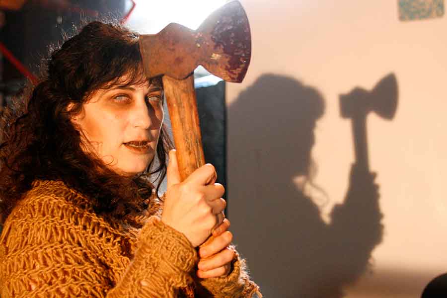 Cindy Baer as Lizzie Borden.