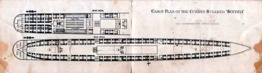 Cabin Plan of the Scythia.