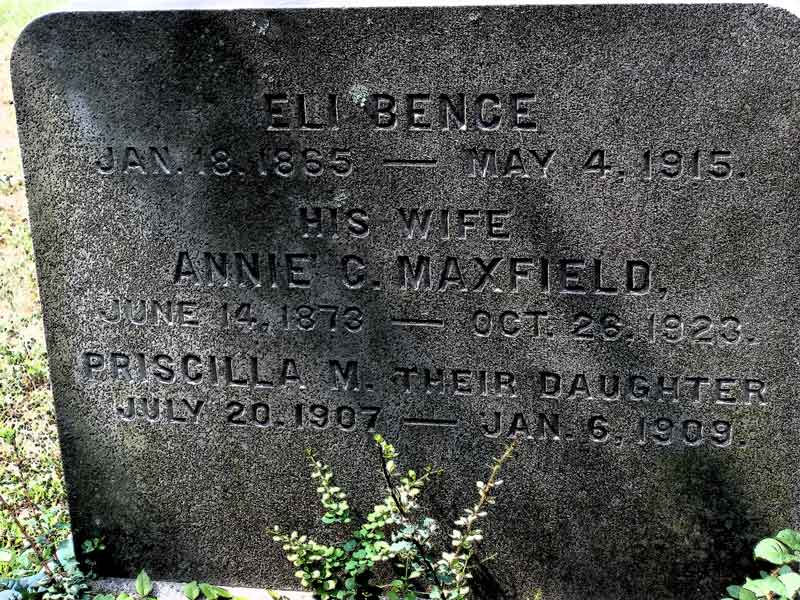 Eli Bence headstone.
