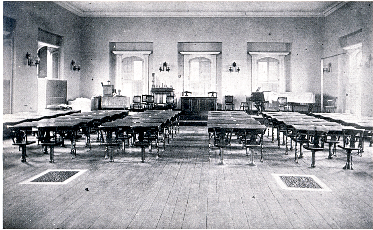 Emma’s Classroom in Seminary Hall (now Mary Lyon Hall). This photo dates from the time of her attendance at Wheaton.