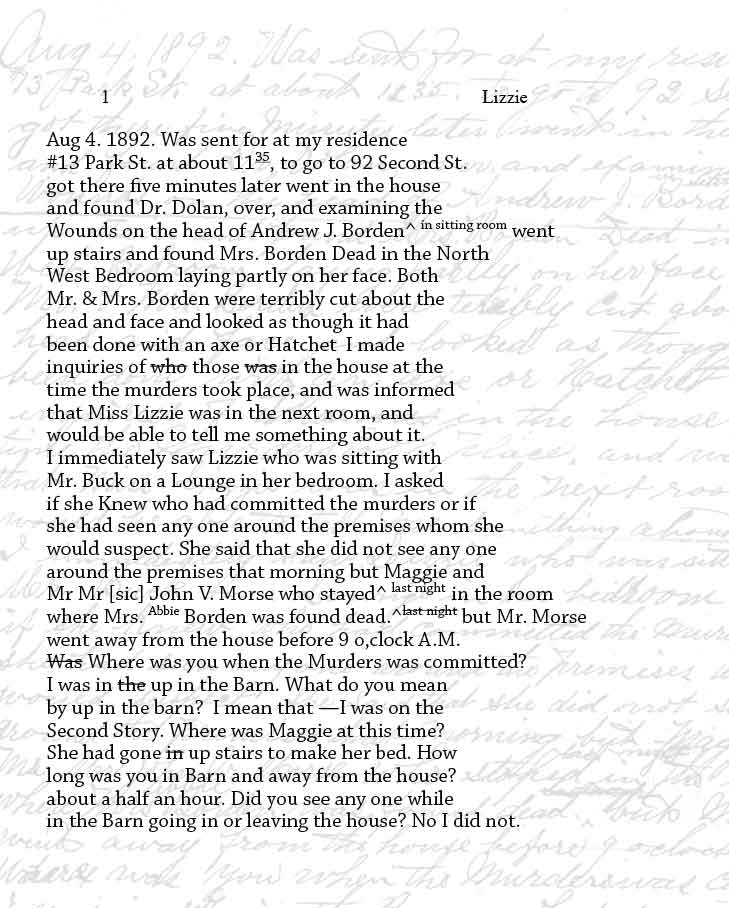 Page one of Fleet's notes.