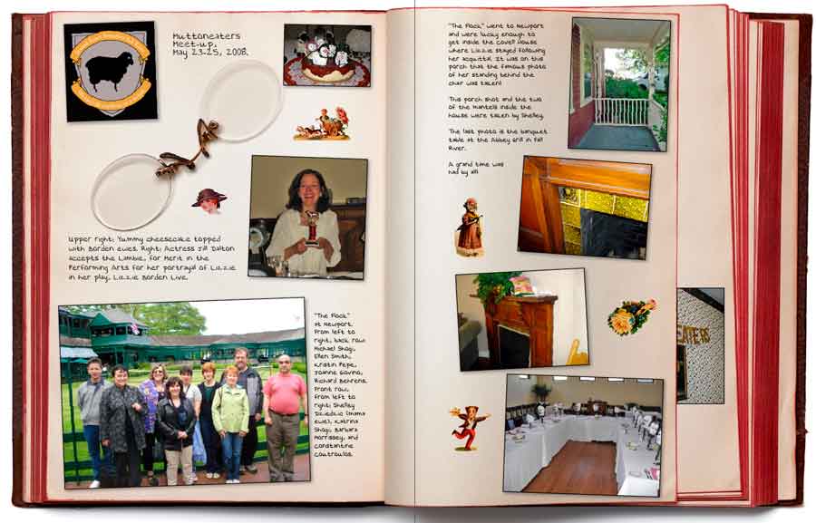 Scrapbook of events.