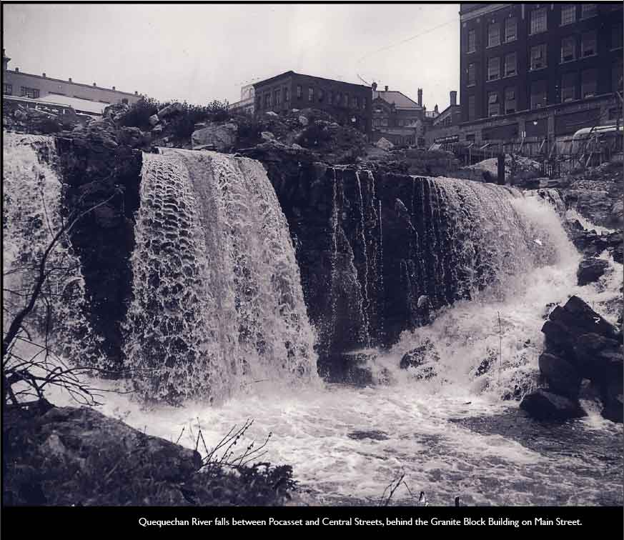 Quequechan River falls.