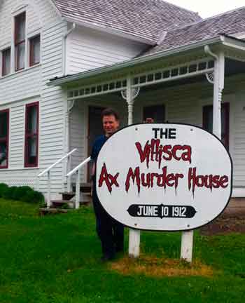Michael Shogi at the Villisca Ax Murder House.