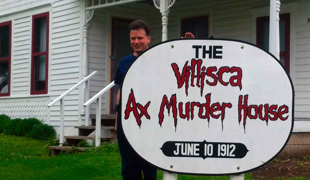 Michael Shogi at the Villisca Ax Murder House.