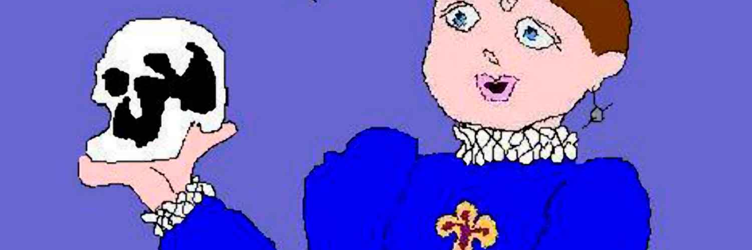 Lizabethan theatre cartoon.