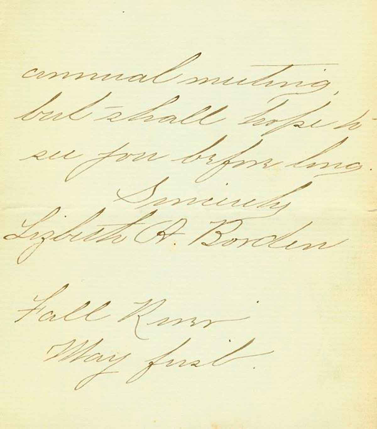 Lizzie's handwriting.