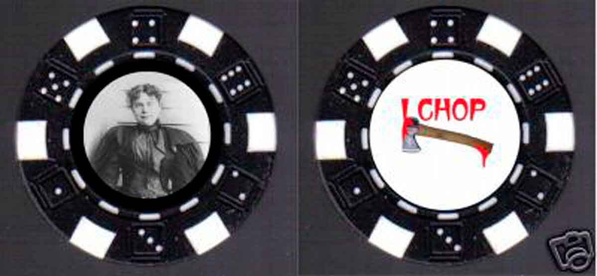 Poker Chip Protector, featuring Lizzie Borden.