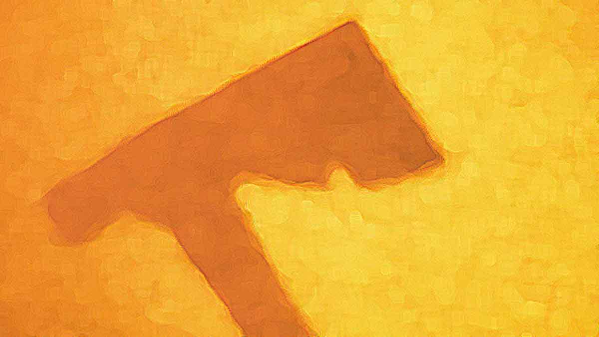 Hatchet in the sun painterly effect.