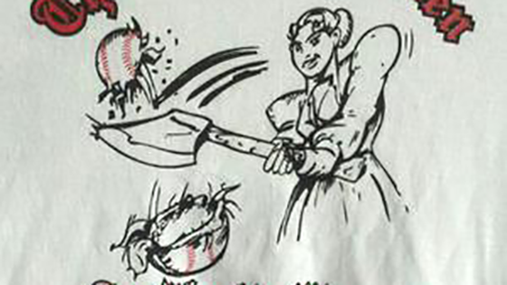 Softball game t-shirt.