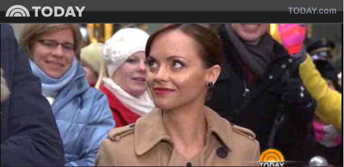 Christina Ricci on the Today Show.