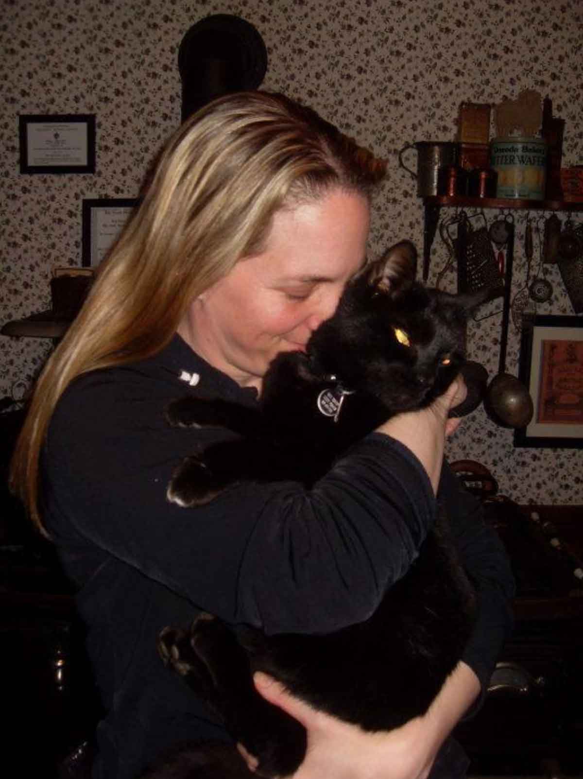 Lee-Ann Wilbur and Max, her cat.