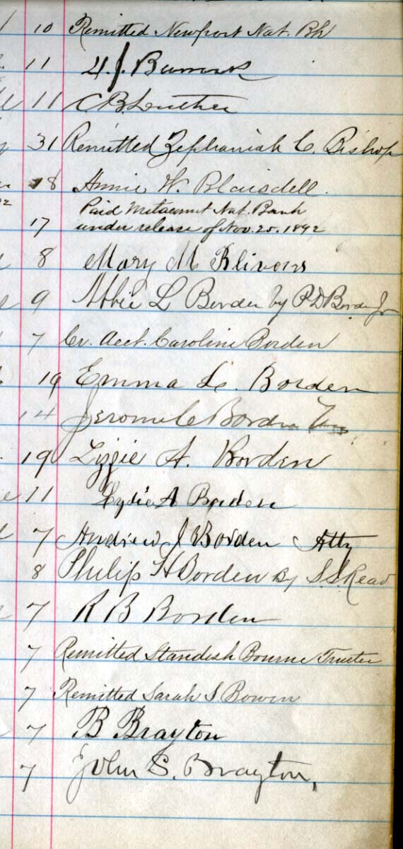 Probable Lizzie Borden Signature