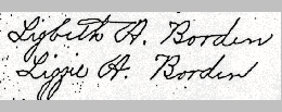Lizzie's signature on her will